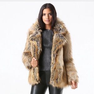 Bebe faux fur coat